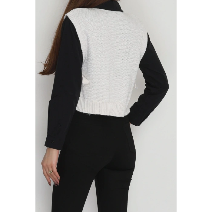 Püsküllü Süveter Latte - 355.1577.