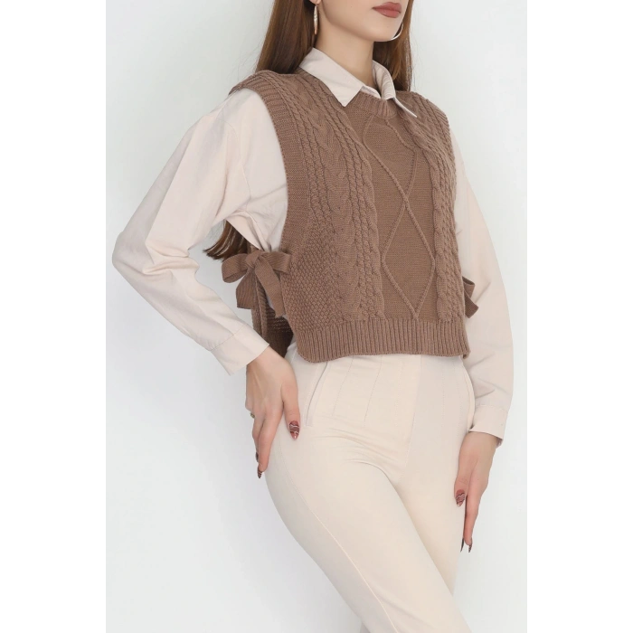 Püsküllü Süveter Mocha - 355.1577.