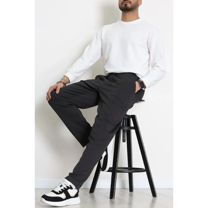 Rahat Kesim Penye Pike Erkek Pantolon Antrasit - 81377.1837.