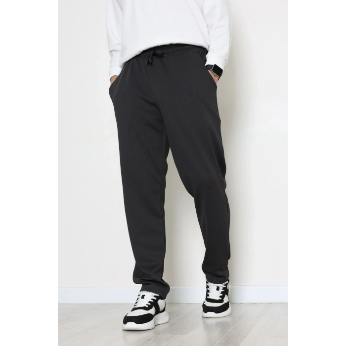 Rahat Kesim Penye Pike Erkek Pantolon Antrasit - 81377.1837.