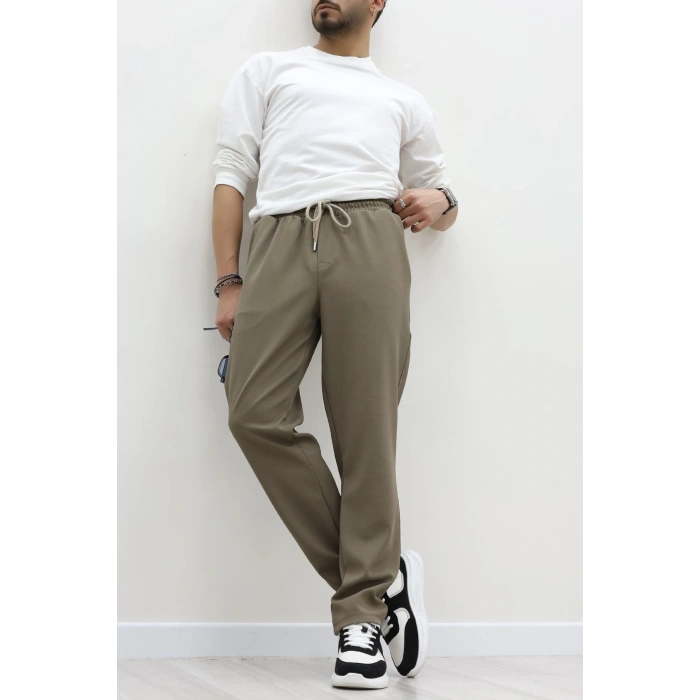 Rahat Kesim Penye Pike Erkek Pantolon Kahve - 81377.1837.