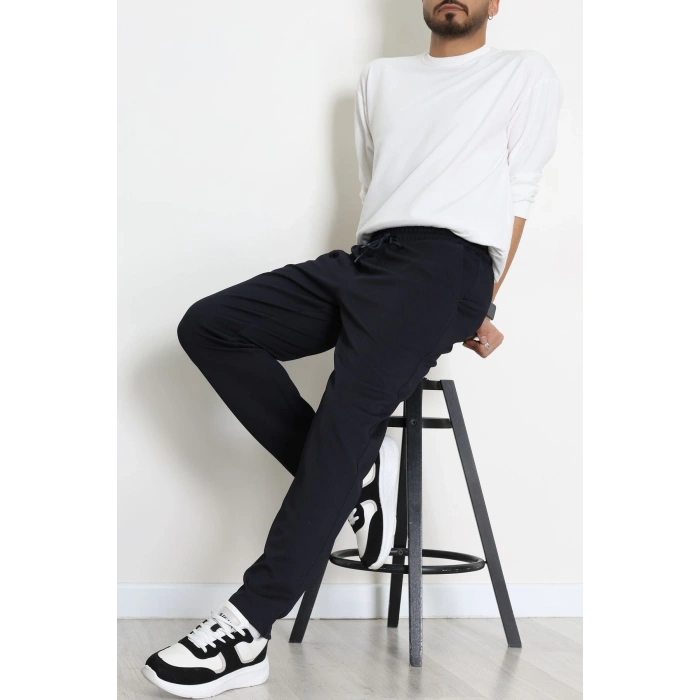 Rahat Kesim Penye Pike Erkek Pantolon Koyulacivert - 81377.1837.