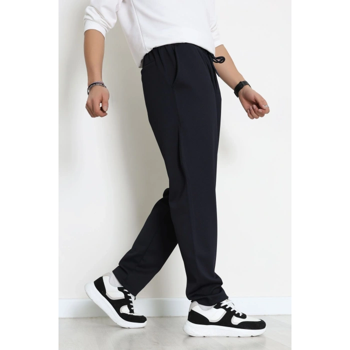 Rahat Kesim Penye Pike Erkek Pantolon Koyulacivert - 81377.1837.