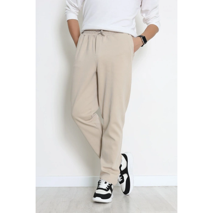 Rahat Kesim Penye Pike Erkek Pantolon Latte - 81377.1837.