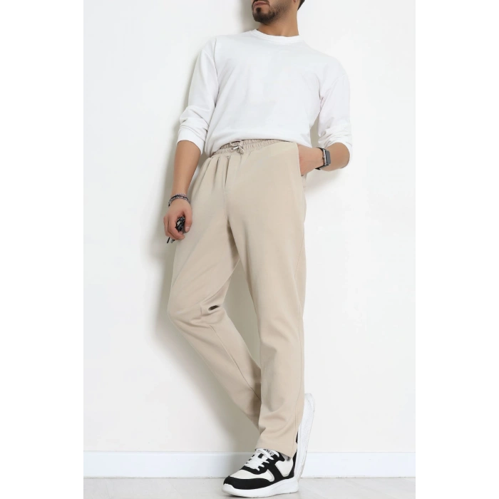 Rahat Kesim Penye Pike Erkek Pantolon Latte - 81377.1837.