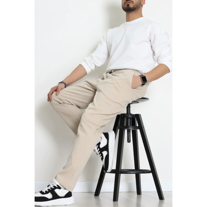 Rahat Kesim Penye Pike Erkek Pantolon Latte - 81377.1837.