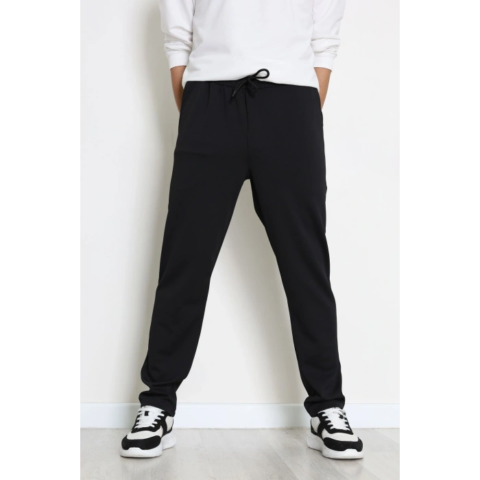 Rahat Kesim Penye Pike Erkek Pantolon Siyah - 81377.1837.