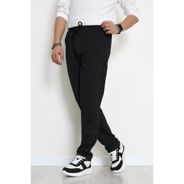 Rahat Kesim Penye Pike Erkek Pantolon Siyah - 81377.1837.