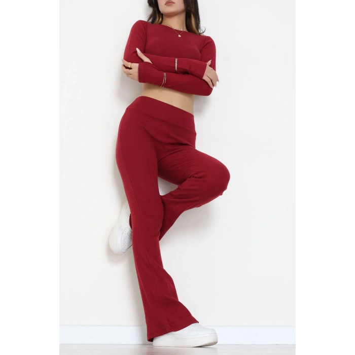 Raporlu Ribana Likralı Takım Bordo - 55000.1567.