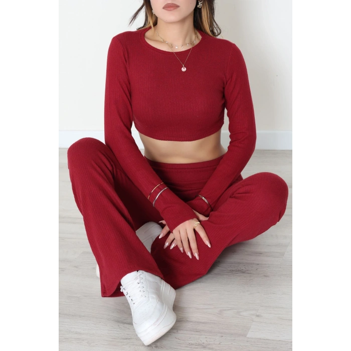 Raporlu Ribana Likralı Takım Bordo - 55000.1567.