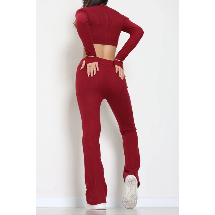 Raporlu Ribana Likralı Takım Bordo - 55000.1567.