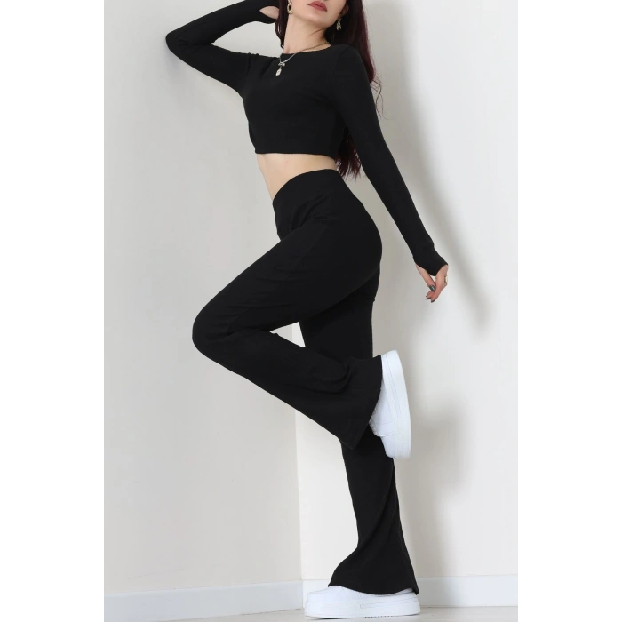 Raporlu Ribana Likralı Takım Siyah - 55000.1567.