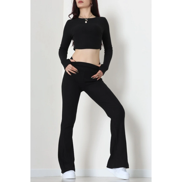 Raporlu Ribana Likralı Takım Siyah - 55000.1567.