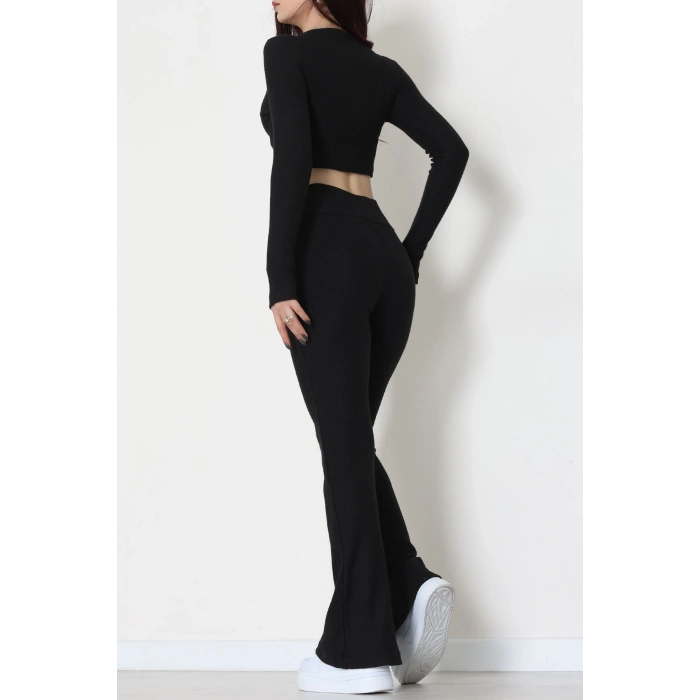 Raporlu Ribana Likralı Takım Siyah - 55000.1567.