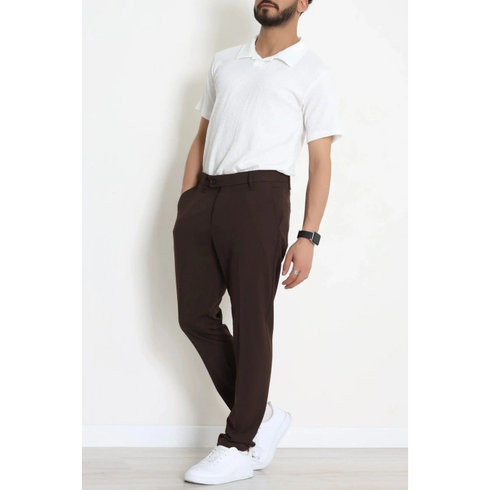 Regular Fit Erkek Kumaş Pantolon Kahve - 42589.2091.