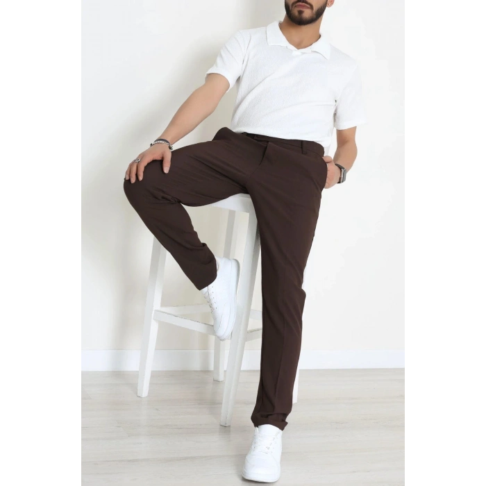 Regular Fit Erkek Kumaş Pantolon Kahve - 42589.2091.