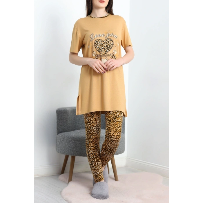 Ringviskon Pijama Takımı Camel - 50632.1931.