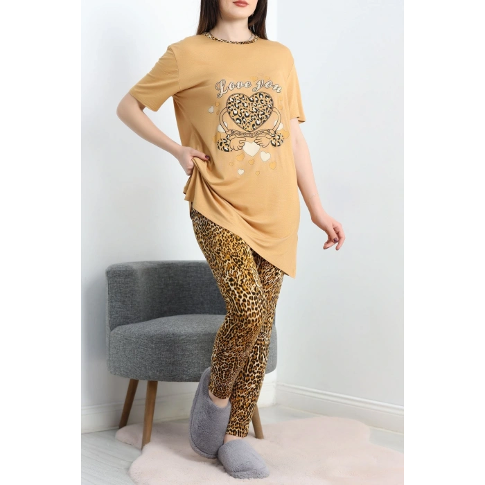 Ringviskon Pijama Takımı Camel - 50632.1931.