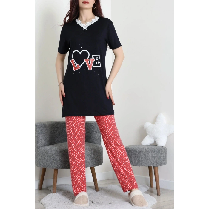 Ringviskon Pijama Takımı Siyah - 50632.1931.