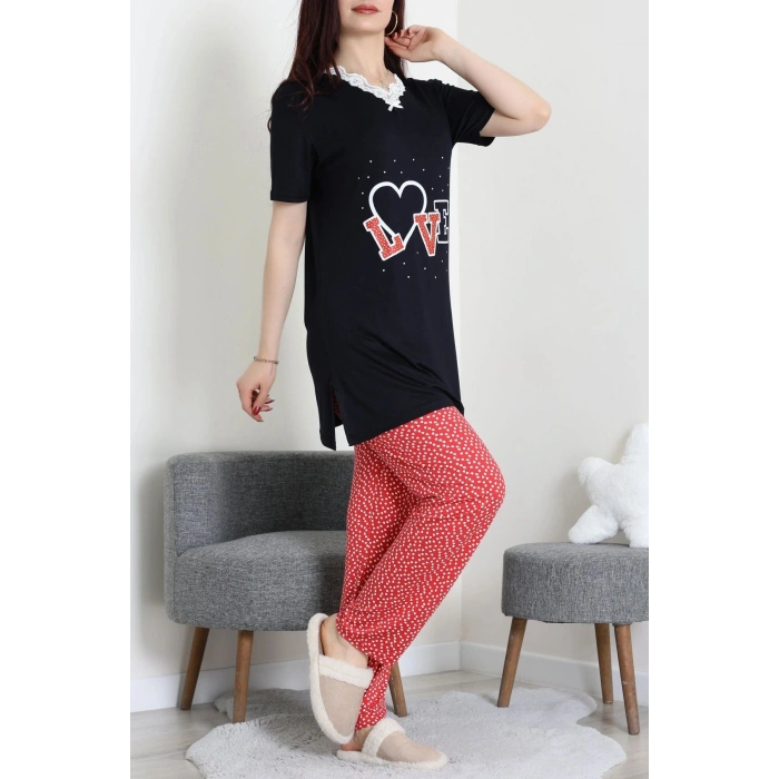 Ringviskon Pijama Takımı Siyah - 50632.1931.