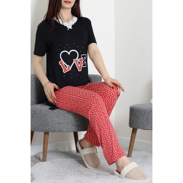 Ringviskon Pijama Takımı Siyah - 50632.1931.