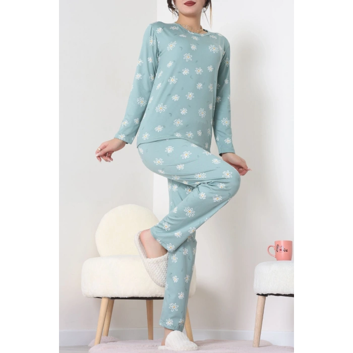 Sandy Alt Üst Aynı Pijama Takımı Mint - 52166.1048.
