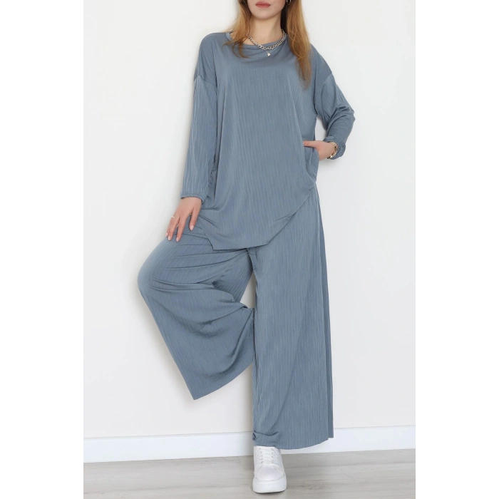 Sandy Crash Kumaş İkili Takım Gri - 42667.1949.