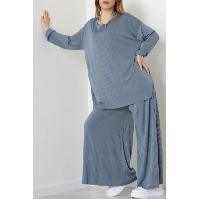 Sandy Crash Kumaş İkili Takım Gri - 42667.1949.