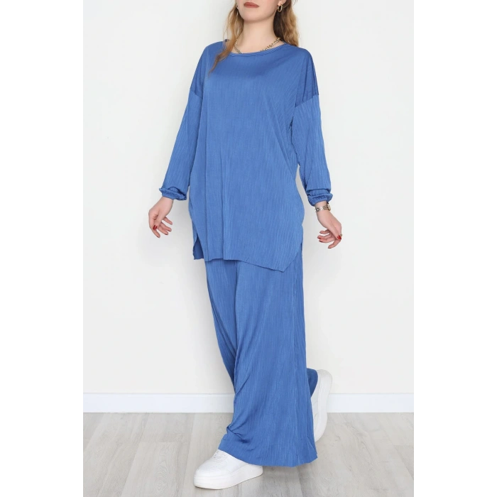 Sandy Crash Kumaş İkili Takım İndigo - 42667.1949.