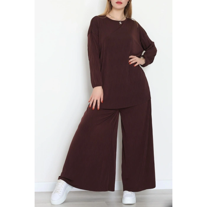 Sandy Crash Kumaş İkili Takım Kahve - 42667.1949.