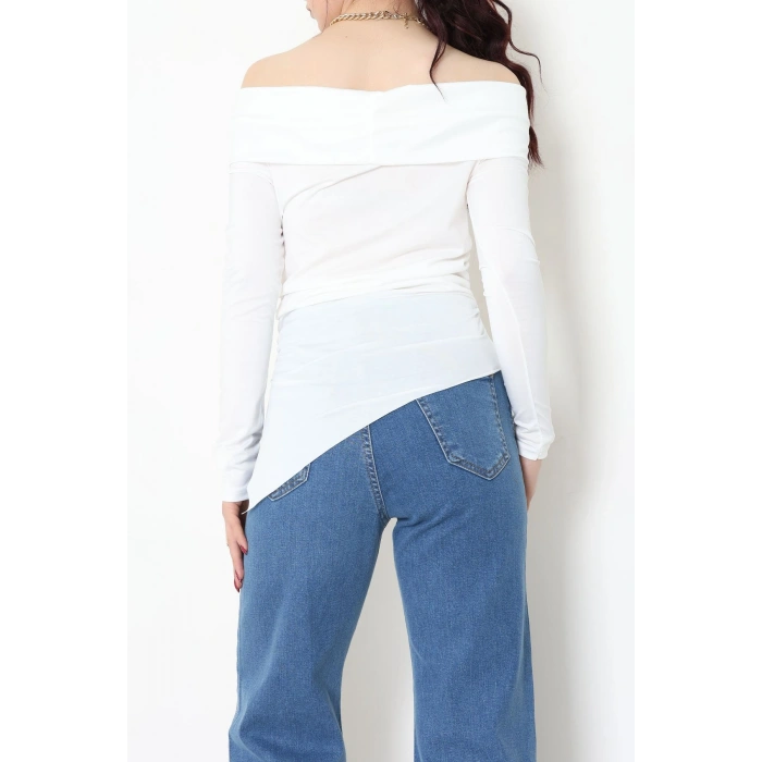 Sandy Madonna Yaka Bluz Ekru - 42804.1949.