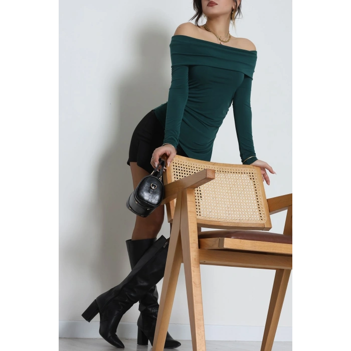 Sandy Madonna Yaka Bluz Zümrüt - 42804.1949.