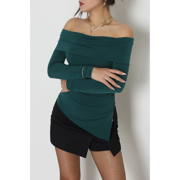 Sandy Madonna Yaka Bluz Zümrüt - 42804.1949.