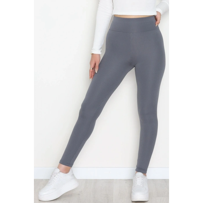 Şardonlu Yumuşak Dokulu Fitilli Tayt Füme - 52085.1098.