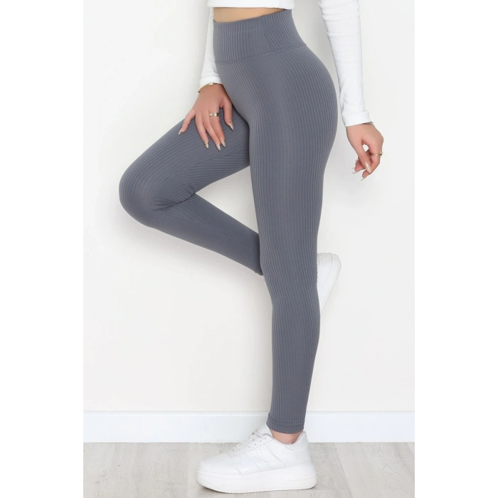 Şardonlu Yumuşak Dokulu Fitilli Tayt Füme - 52085.1098.