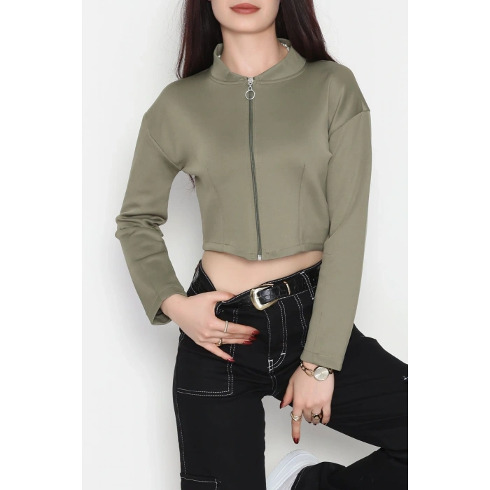 Scuba Fermuarlı Ceket Haki - 1067.2119.