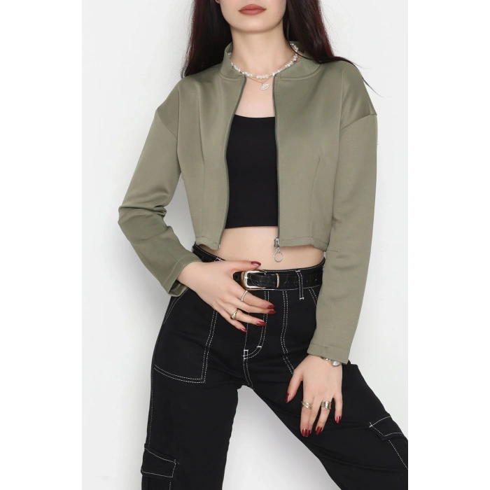 Scuba Fermuarlı Ceket Haki - 1067.2119.