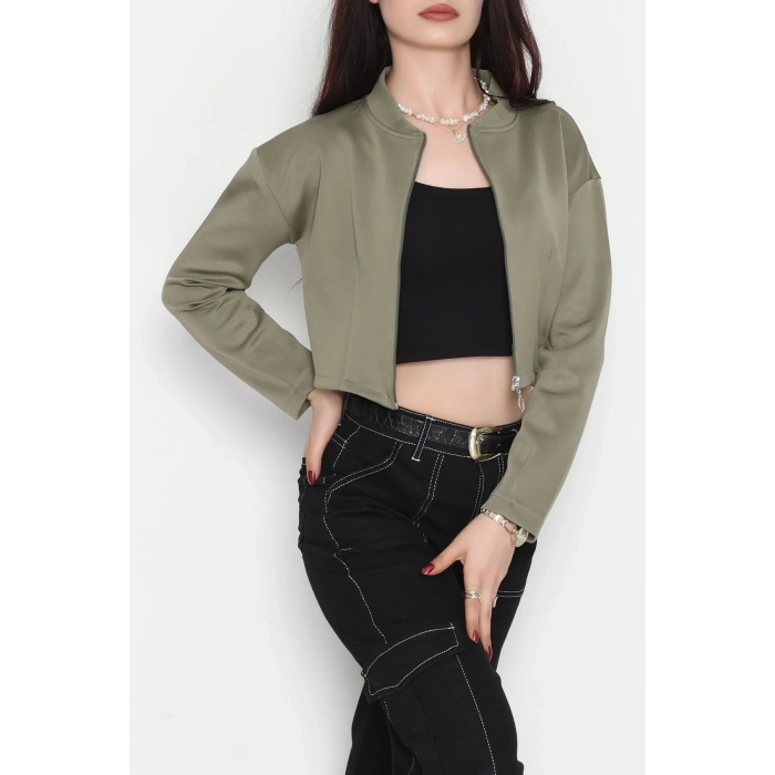 Scuba Fermuarlı Ceket Haki - 1067.2119.