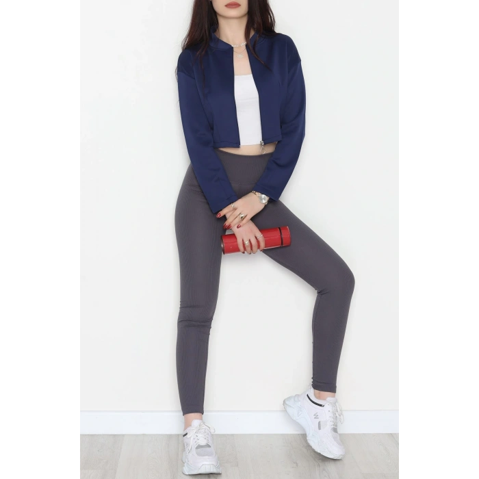 Scuba Fermuarlı Ceket Lacivert - 1067.2119.