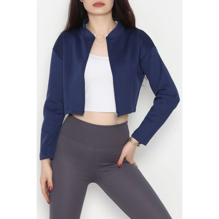 Scuba Fermuarlı Ceket Lacivert - 1067.2119.