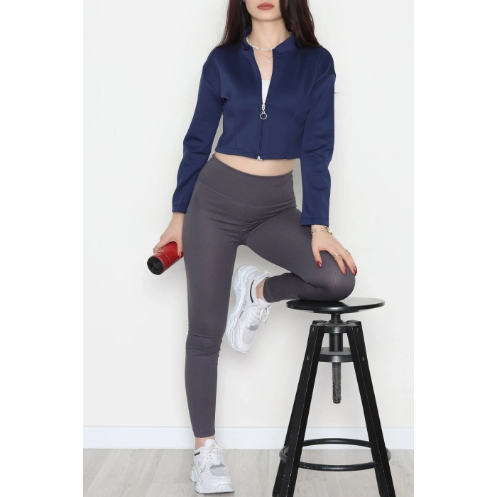 Scuba Fermuarlı Ceket Lacivert - 1067.2119.