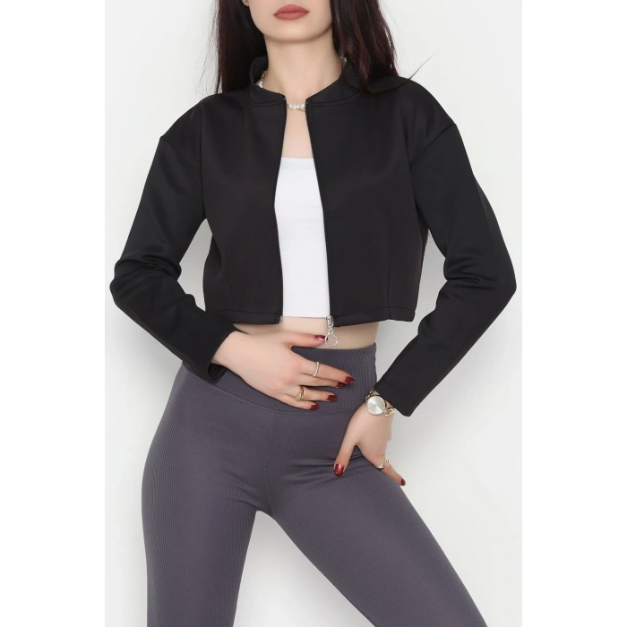 Scuba Fermuarlı Ceket Siyah - 1067.2119.