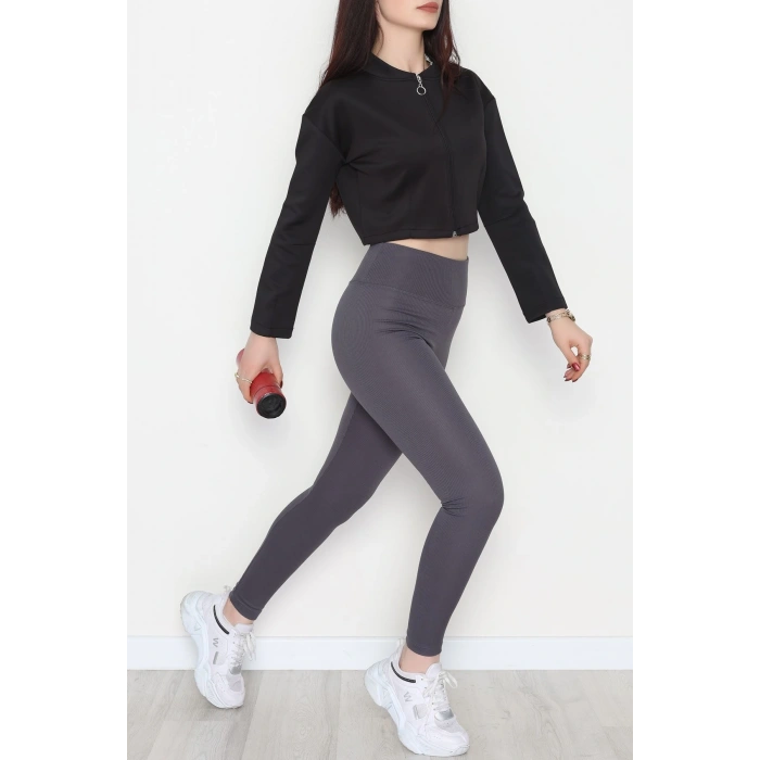 Scuba Fermuarlı Ceket Siyah - 1067.2119.