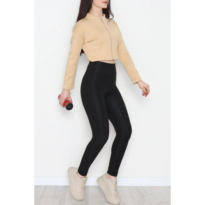 Scuba Fermuarlı Ceket Ten - 1067.2119.