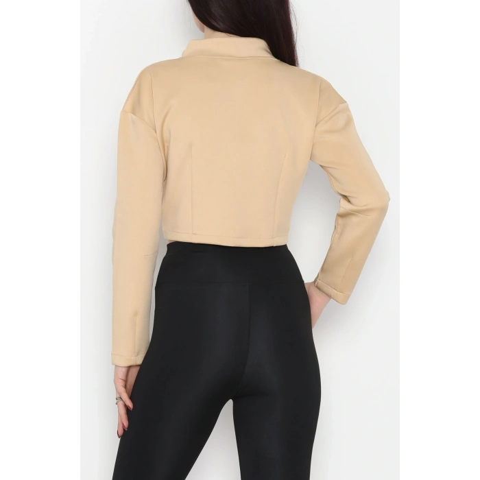 Scuba Fermuarlı Ceket Ten - 1067.2119.