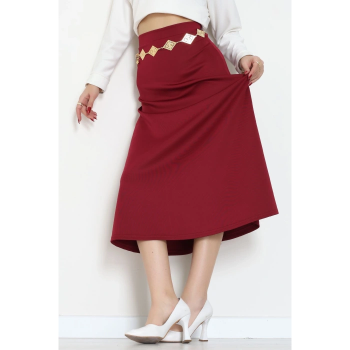 Scuba Kumaş Çan Etek Bordo - 51231.1567.