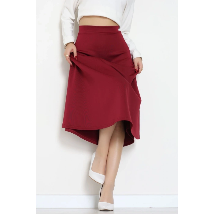 Scuba Kumaş Çan Etek Bordo - 51231.1567.