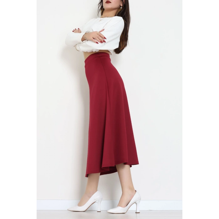 Scuba Kumaş Çan Etek Bordo - 51231.1567.