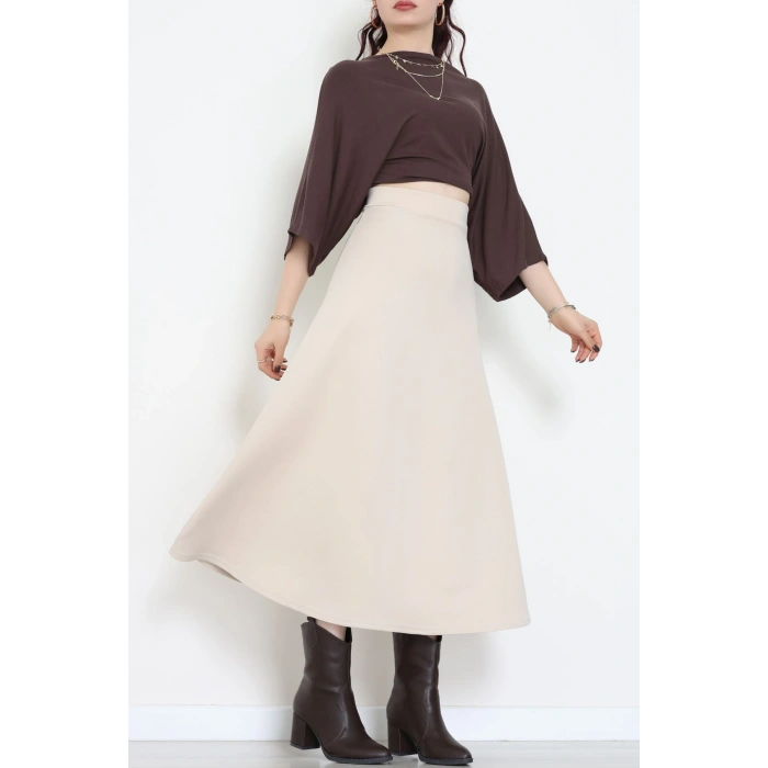 Scuba Kumaş Çan Etek Ekru - 51231.1567.