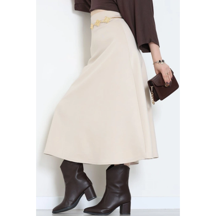 Scuba Kumaş Çan Etek Ekru - 51231.1567.